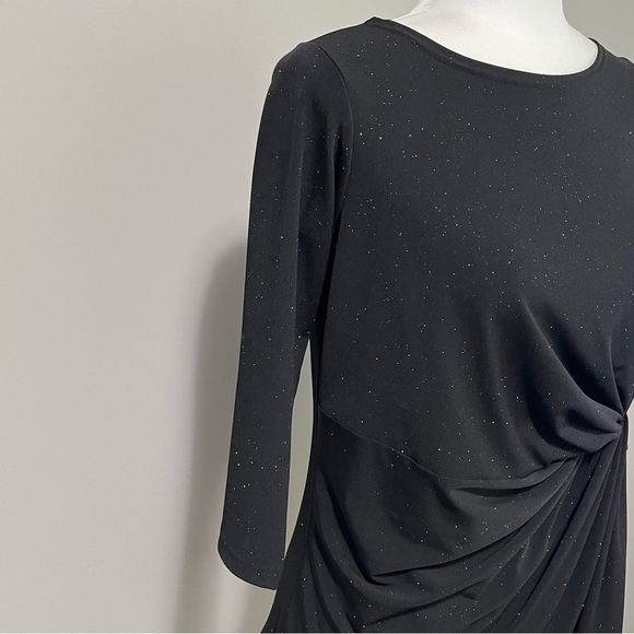 Sympli Side Twist Top 3/4 Sleeve Black Sparkle - Picture 8 of 14